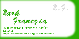 mark franczia business card